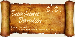 Damjana Dondur vizit kartica